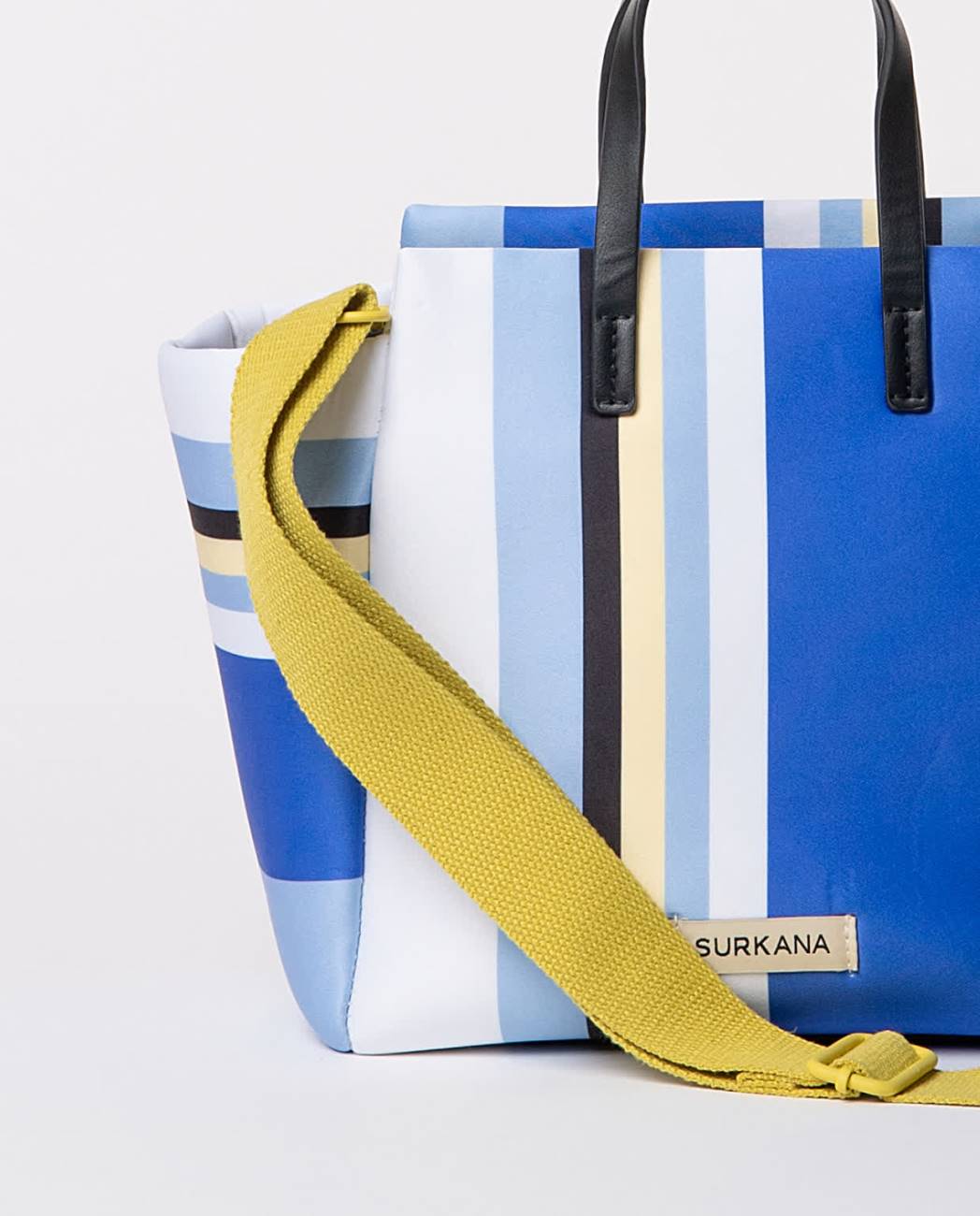 Printed handbag blue