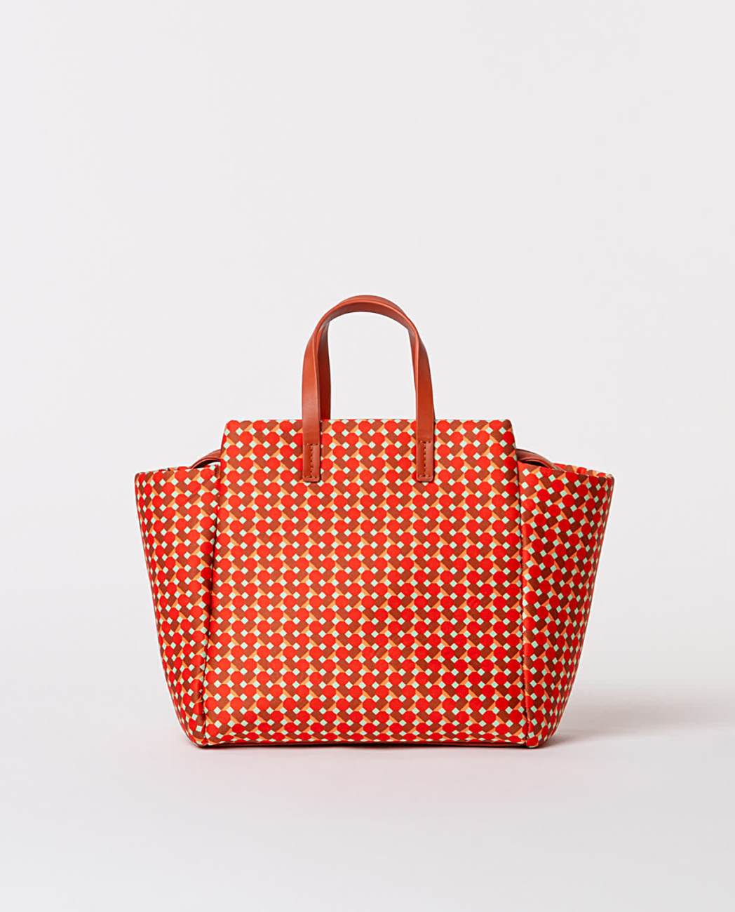 Printed handbag red