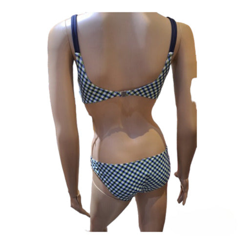 Checks print bikini set