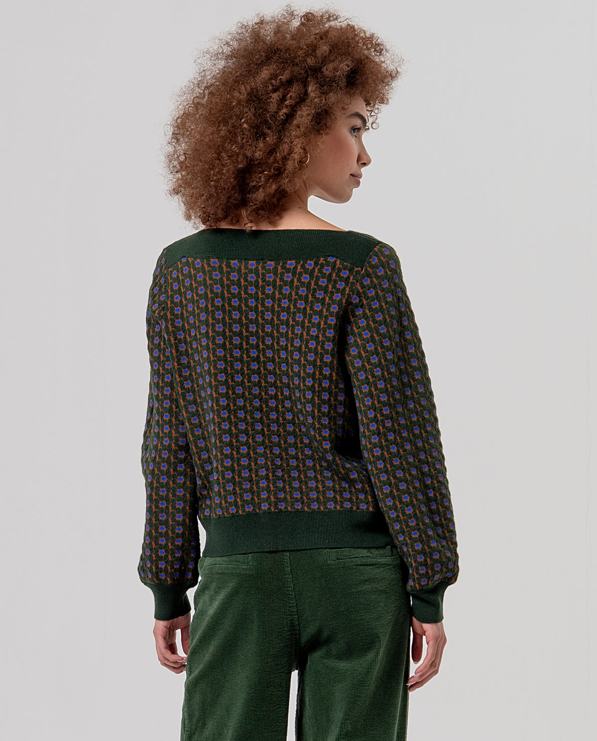 Jacquard sweater Khaki