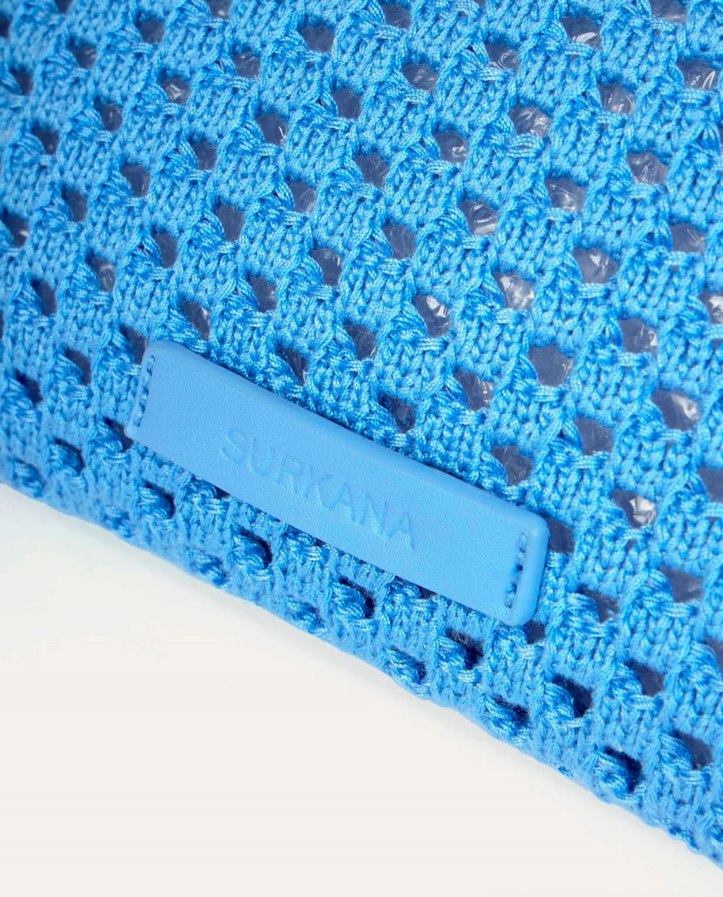 Knit shopper bag Blue