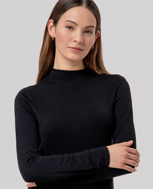 Mock neck sweater Black