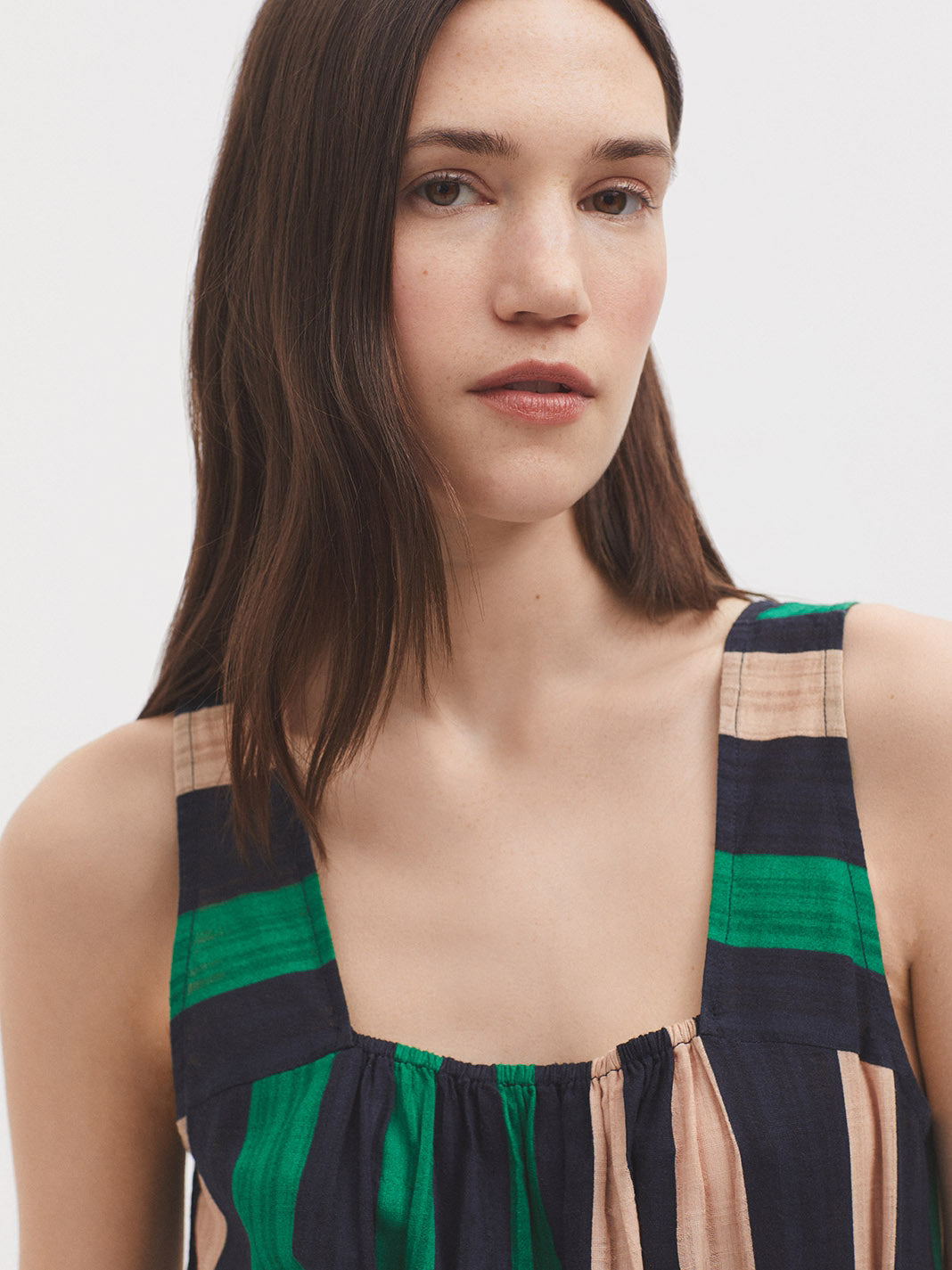 Multistripe strappy dress