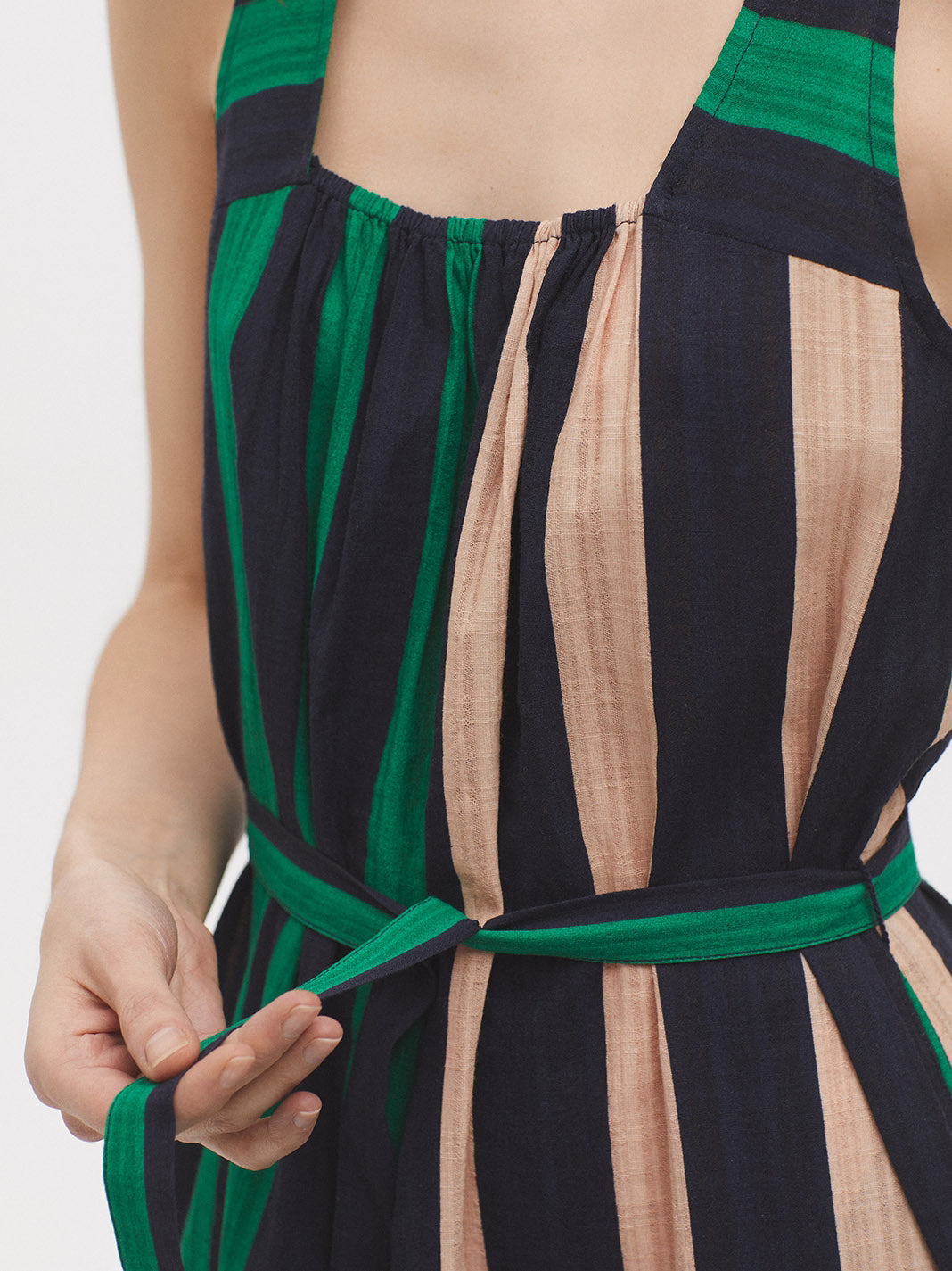 Multistripe strappy dress