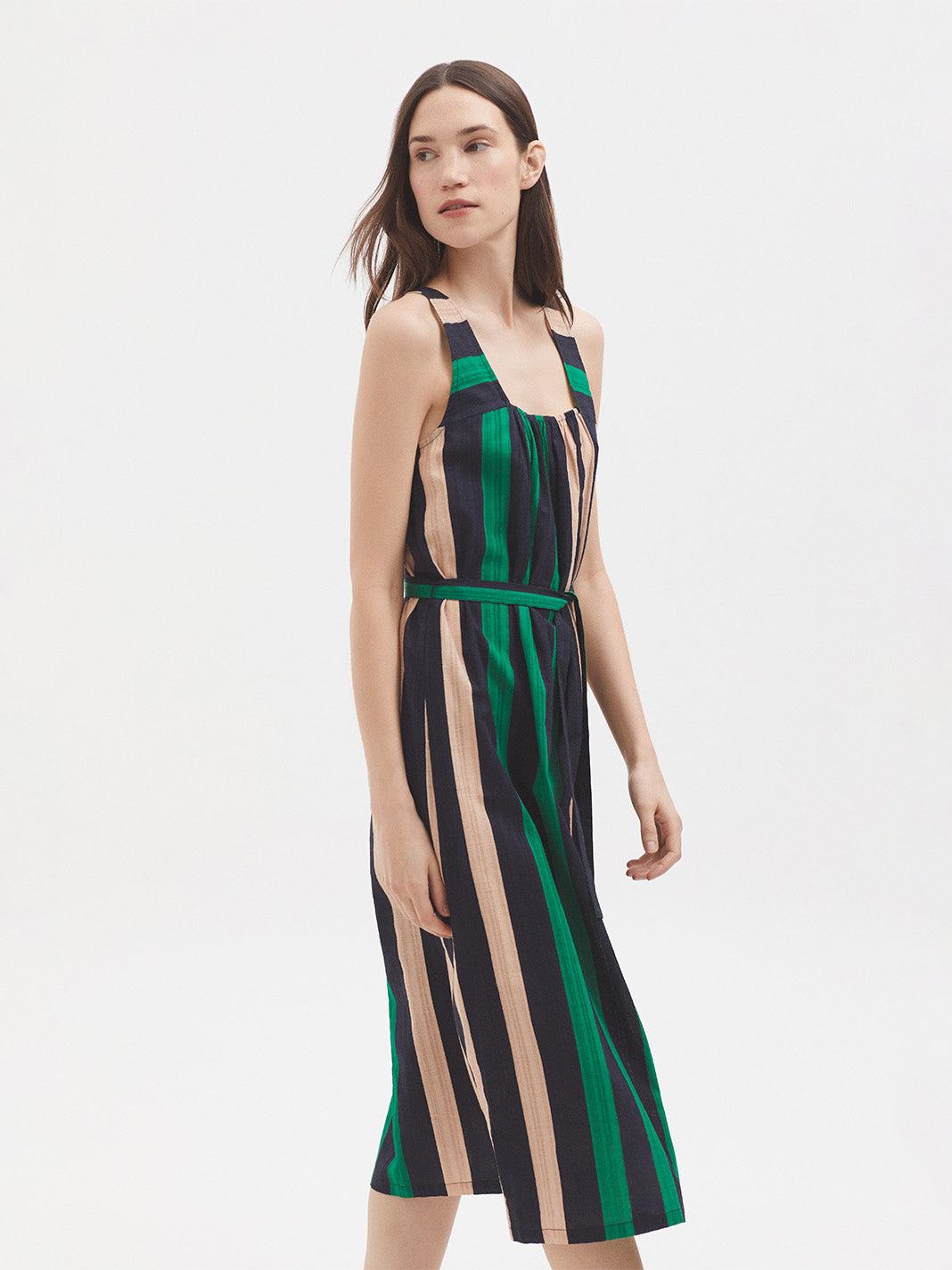 Multistripe strappy dress