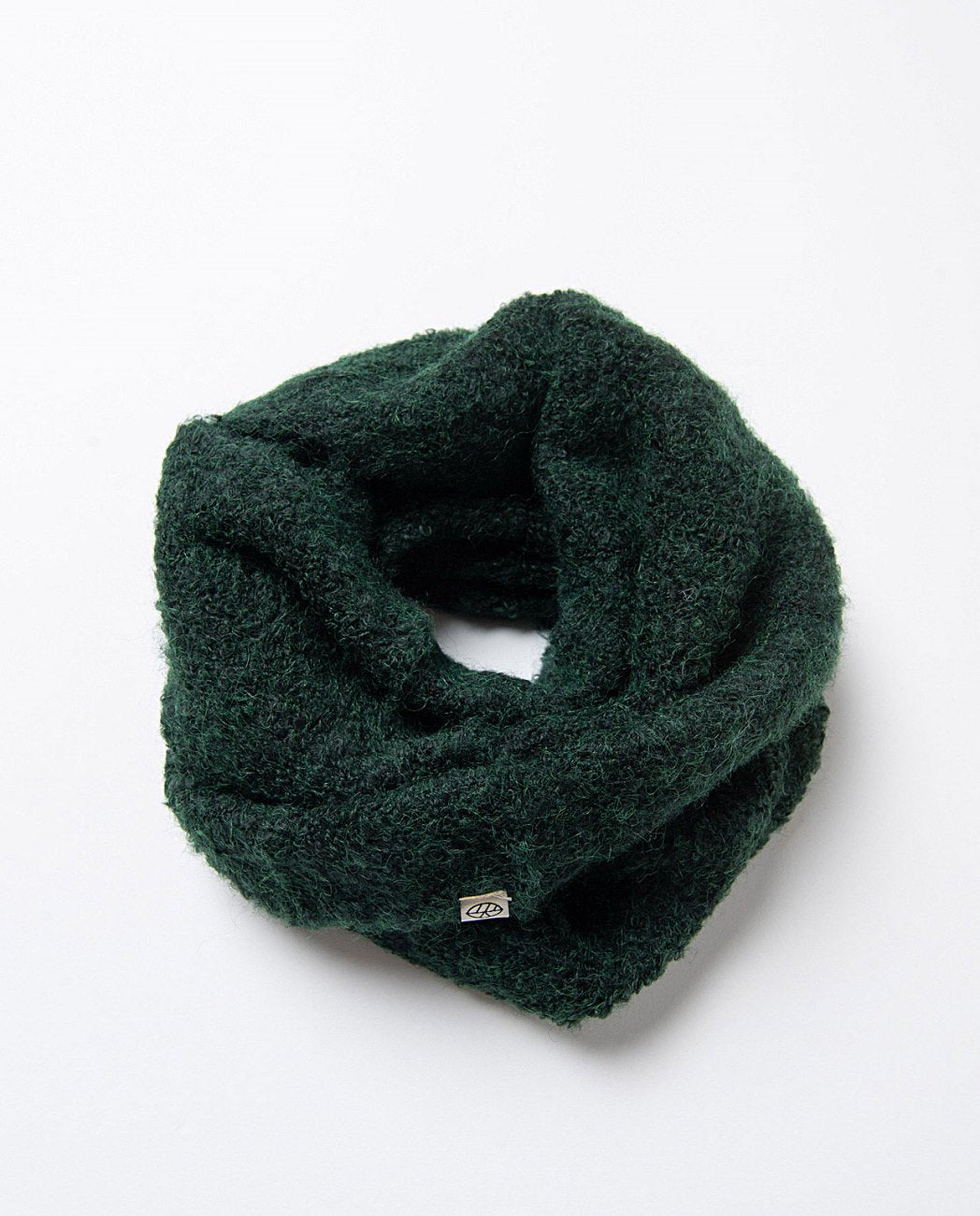 Boucle knit neck Dark Green