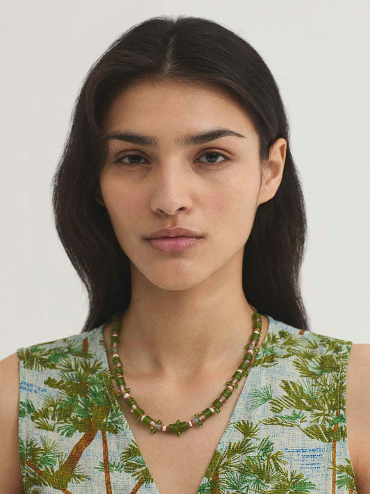 Beaded necklace Green