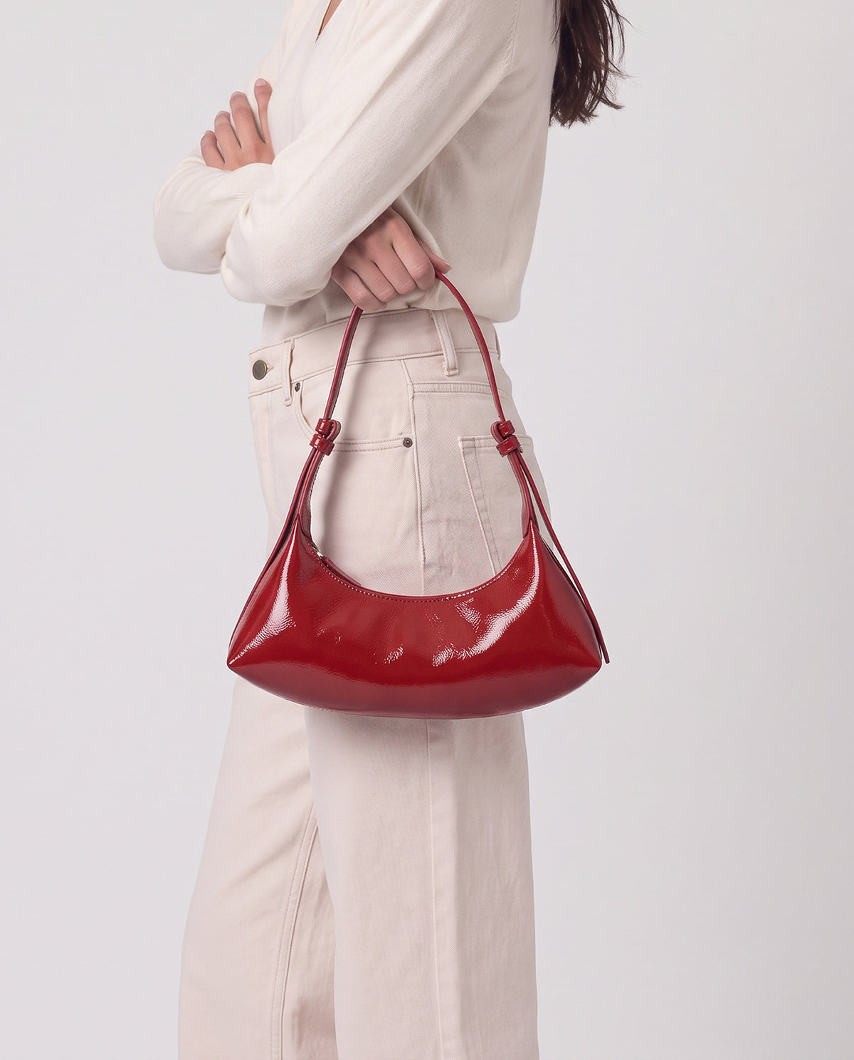 Patent small bag Red