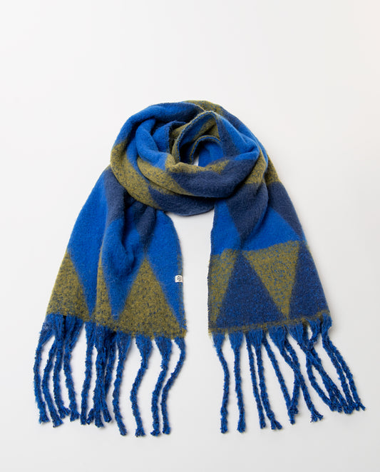 Patterned scarf Blue