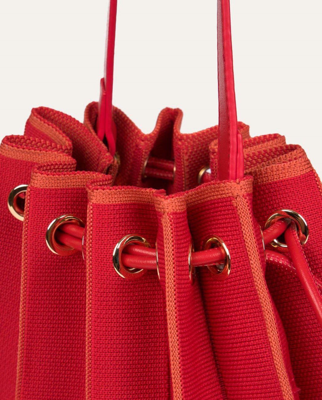 Pleated backpack Red