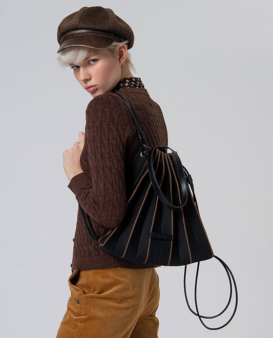 Knitted backpack-bag Black