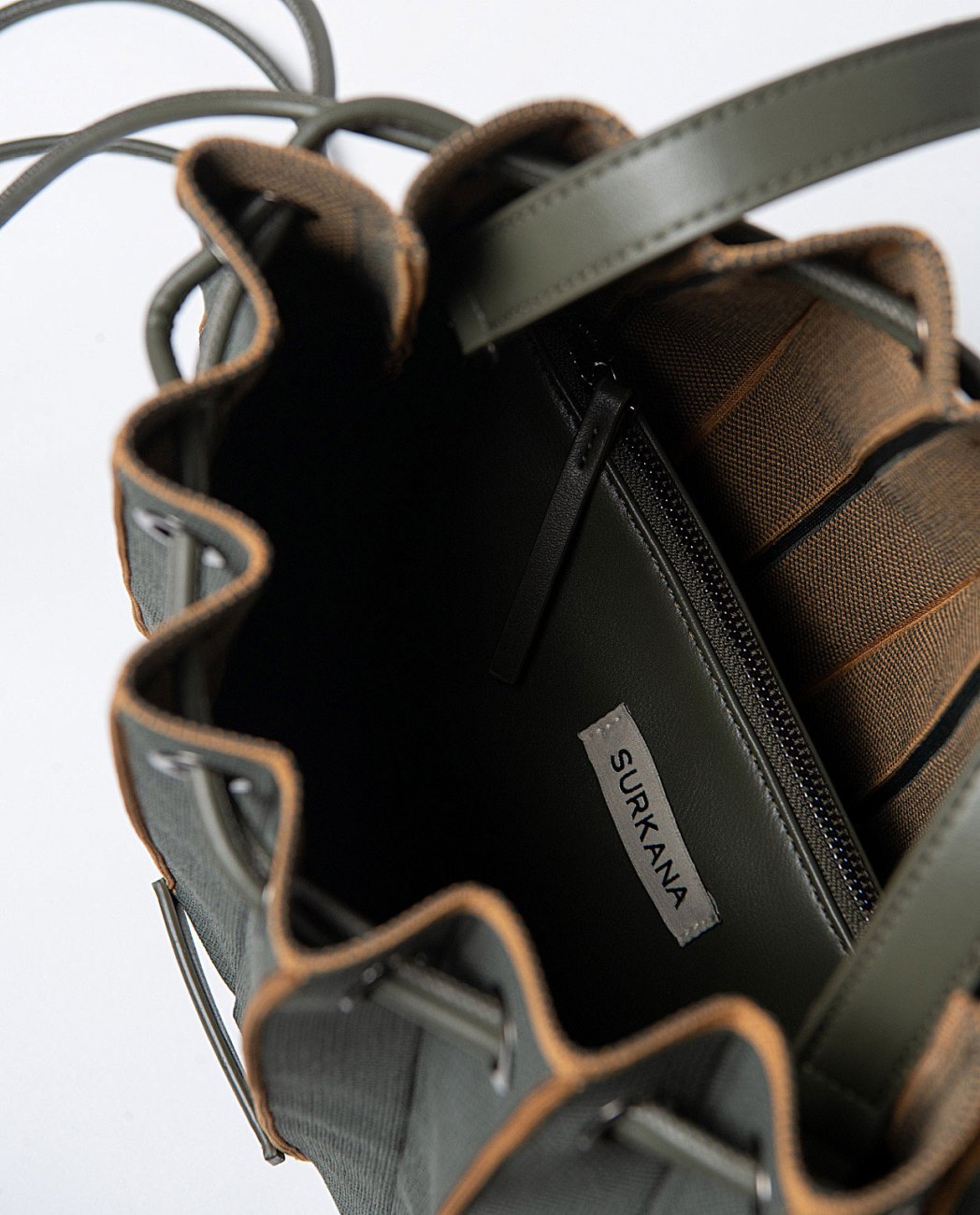 Knitted backpack-bag Khaki