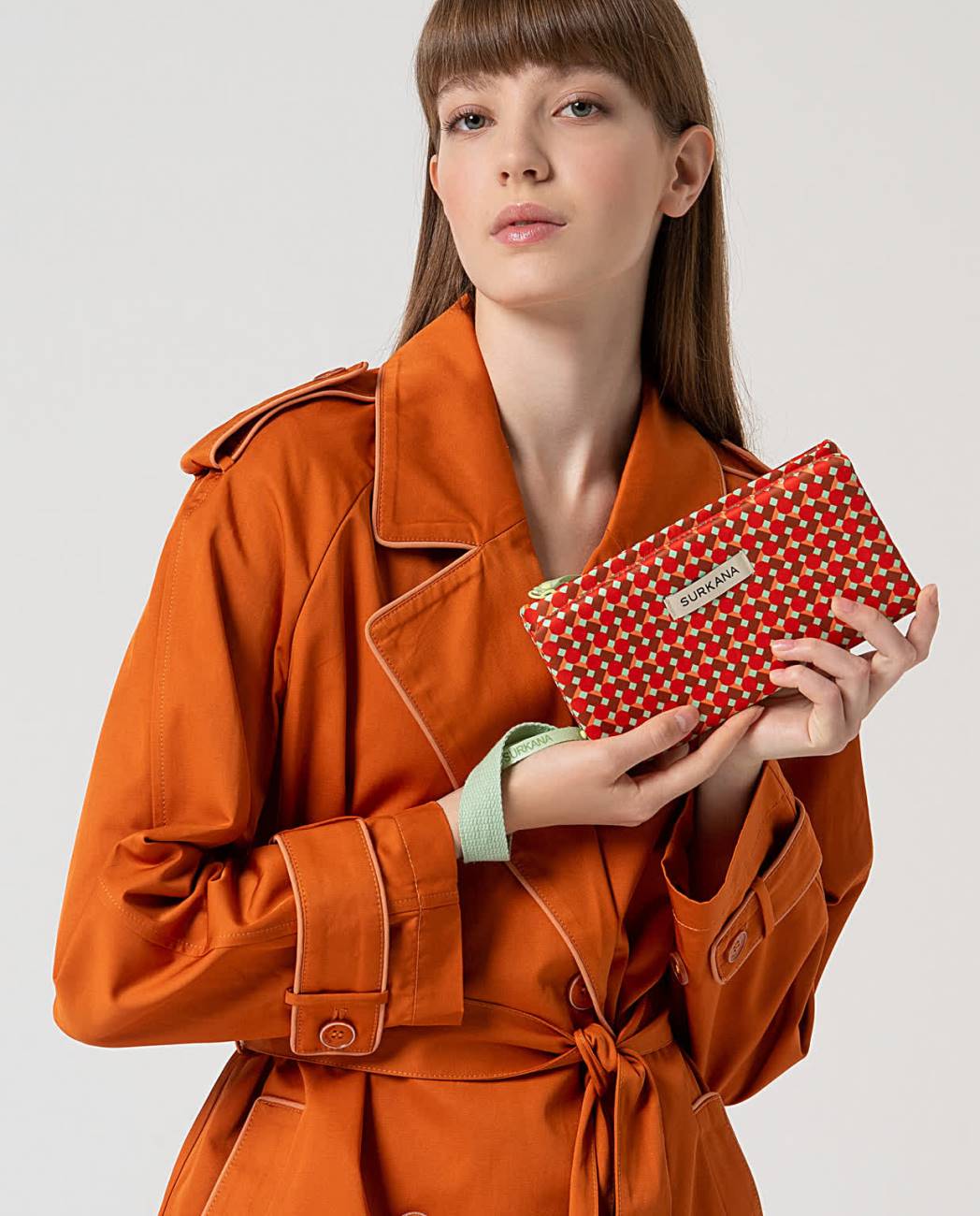 Printed wallet red