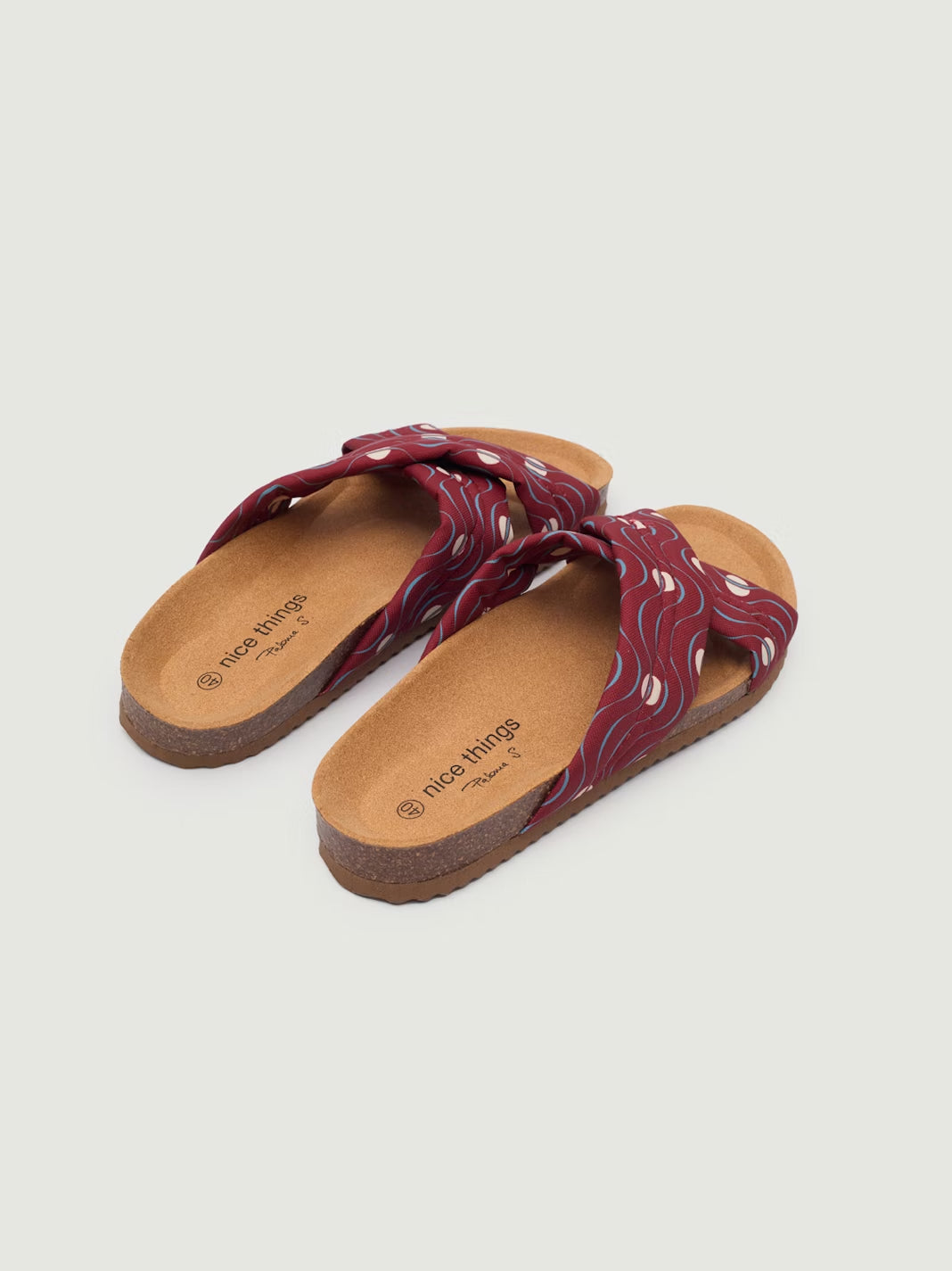 Printed bio sandals Bordeaux