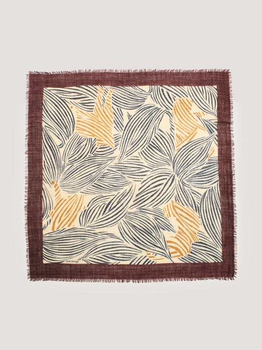 Jungle print scarf Ecru