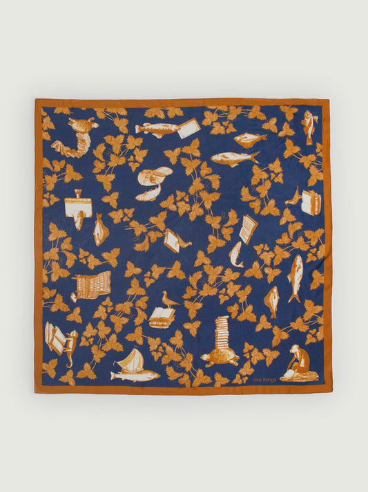 Midsummer Books scarf Navy