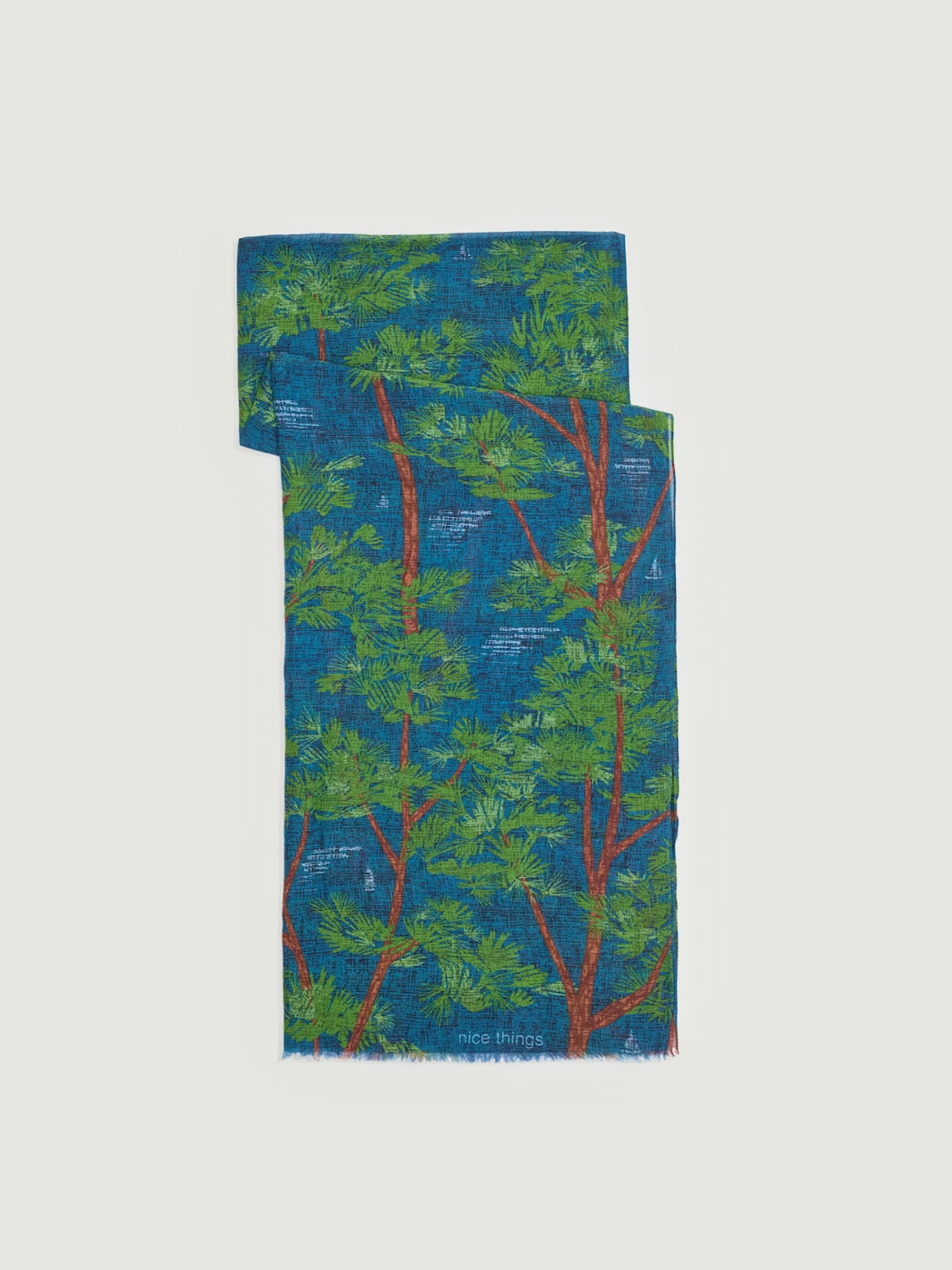 Pine Trees scarf Blue