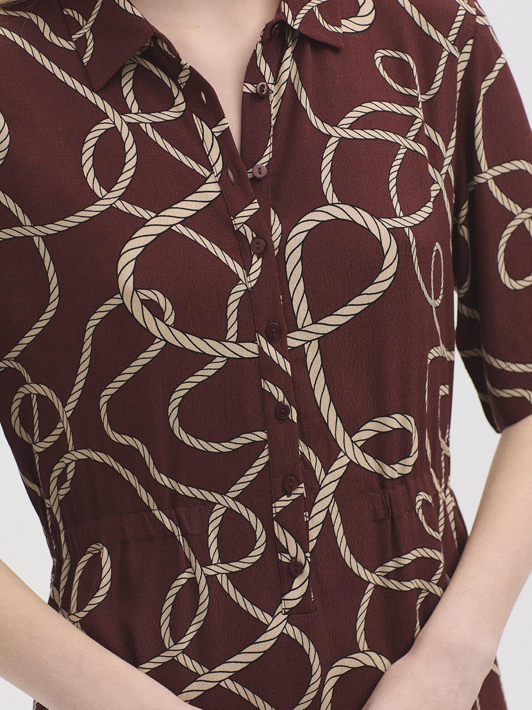 Anchor Ropes shirt dress