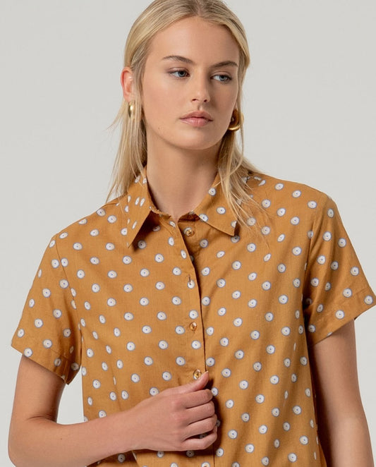 Printed shirt Camel