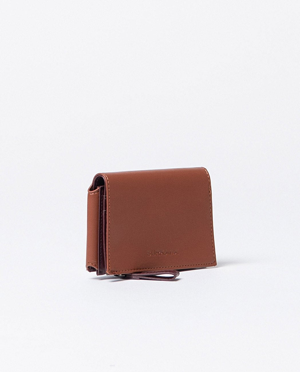 Small bi-color wallet Camel