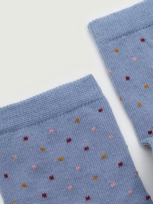 Polka dot socks Light Blue