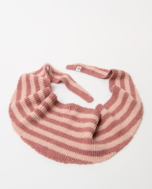 Stripped knit bandana Pink