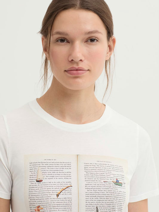 Summer Reading print T-shirt White