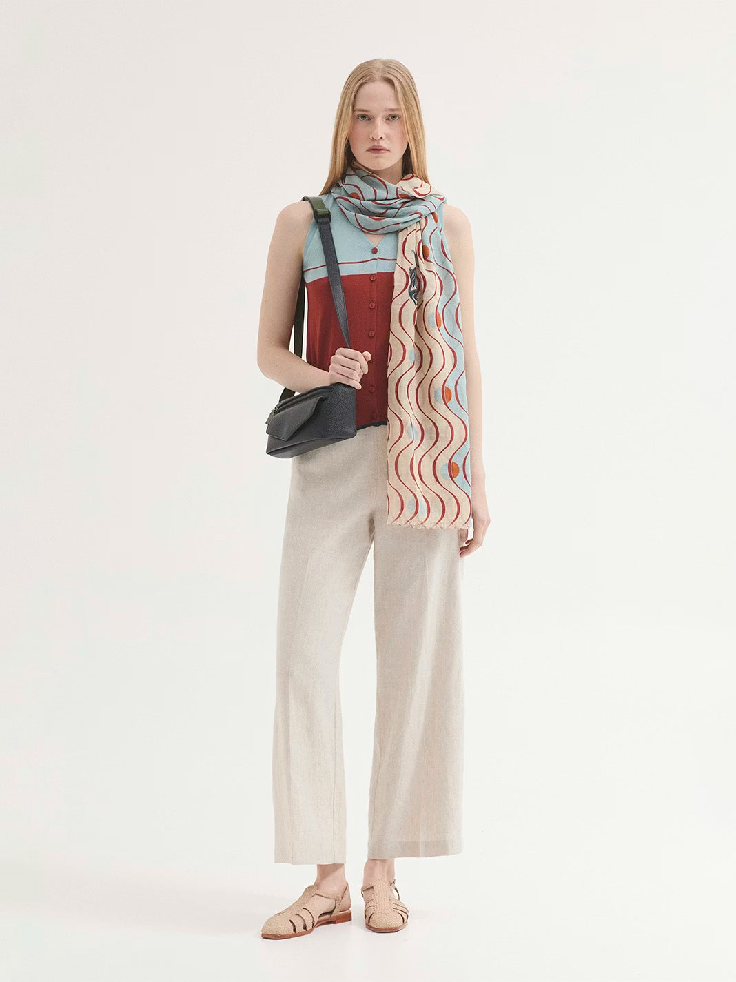Buttoned Vest Terracotta