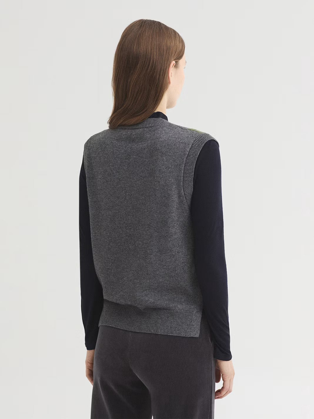 Rabbits jacquard vest Grey