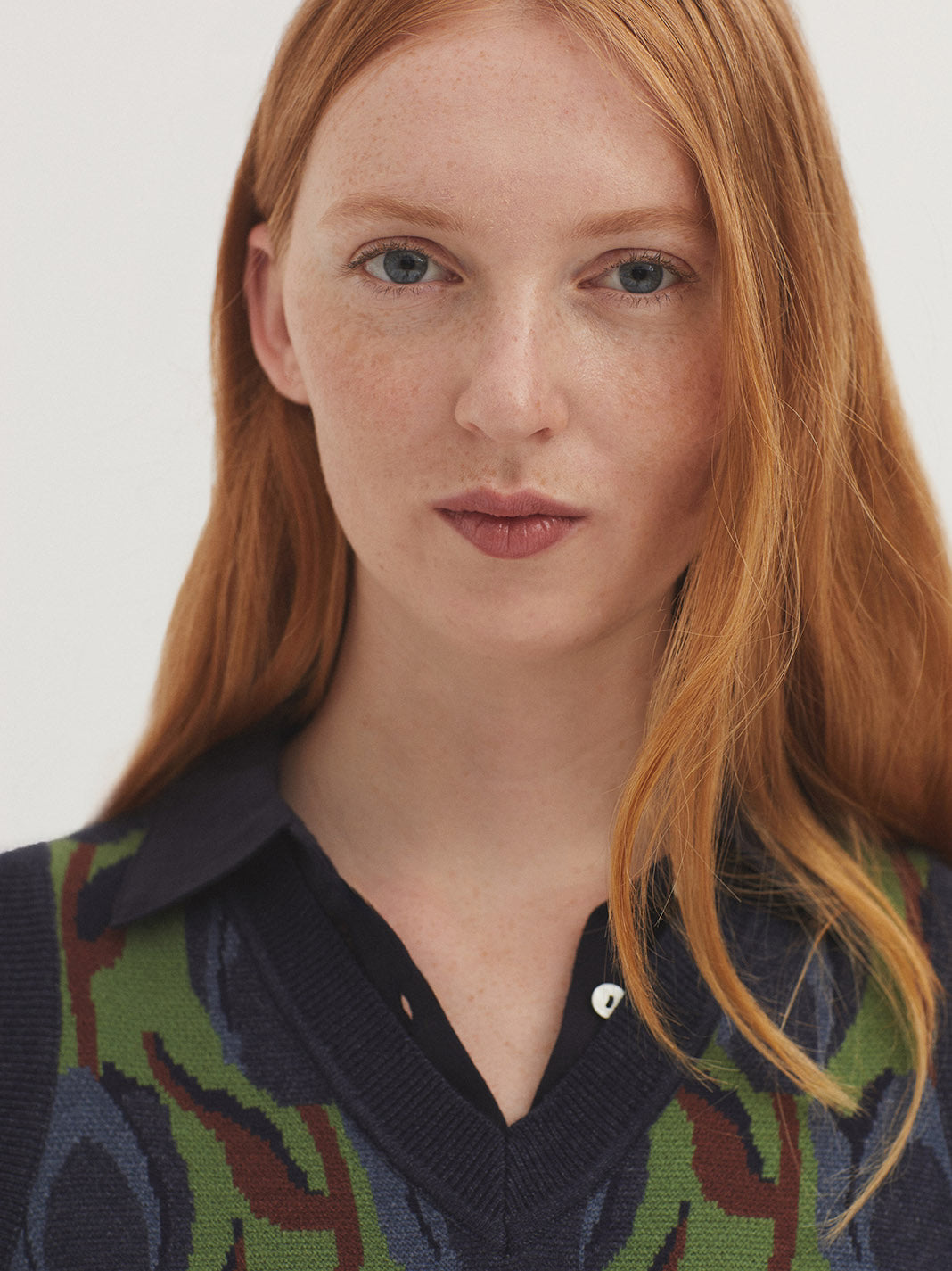 Knit jacquard "tulips print"vest