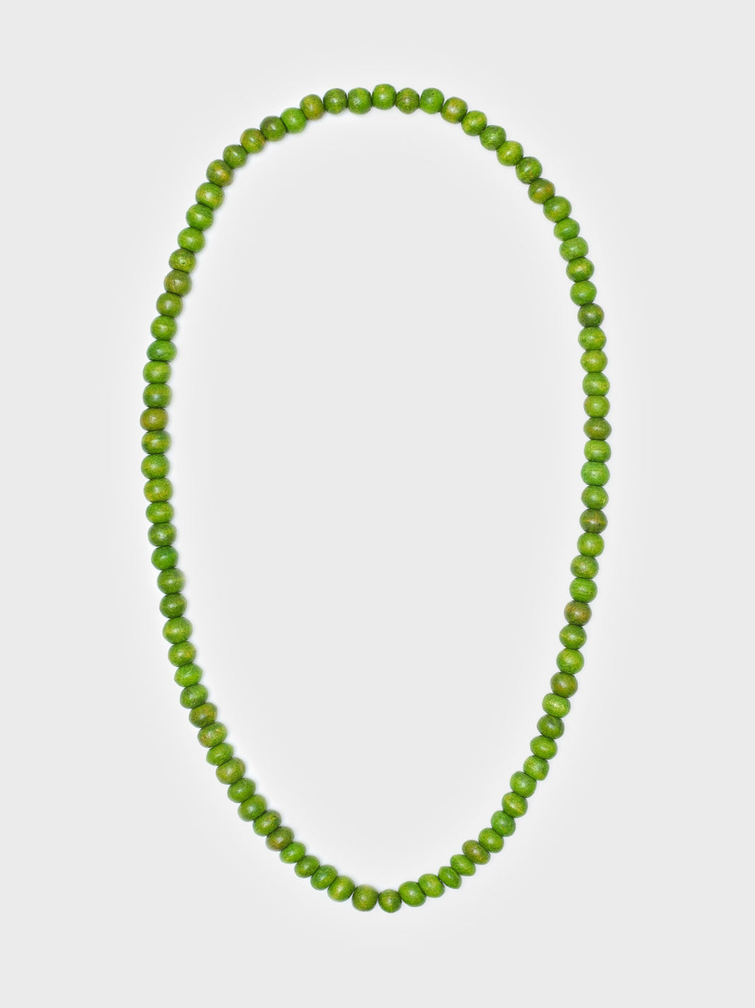 Wooden bead necklace green