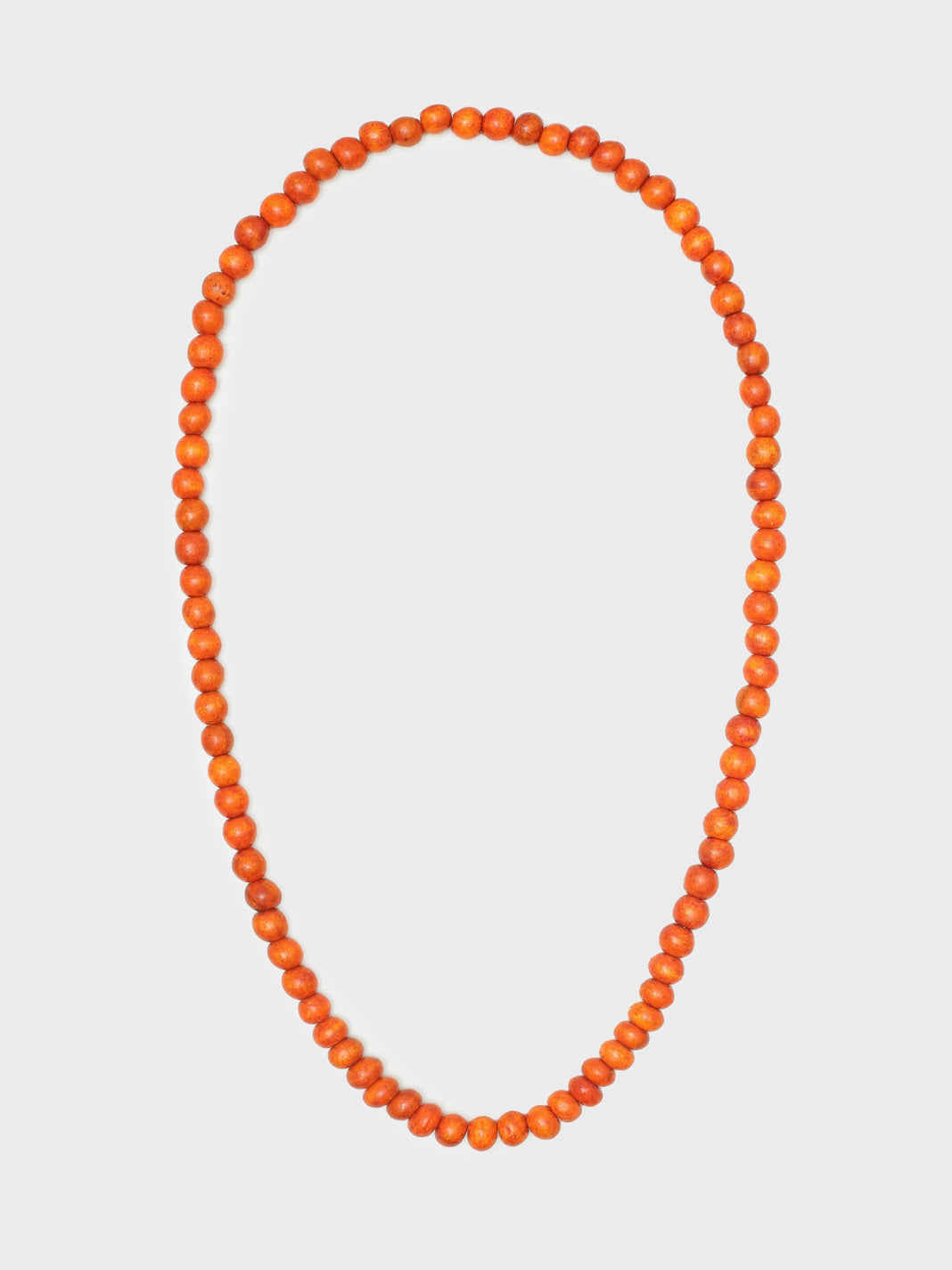 Wooden bead necklace orange