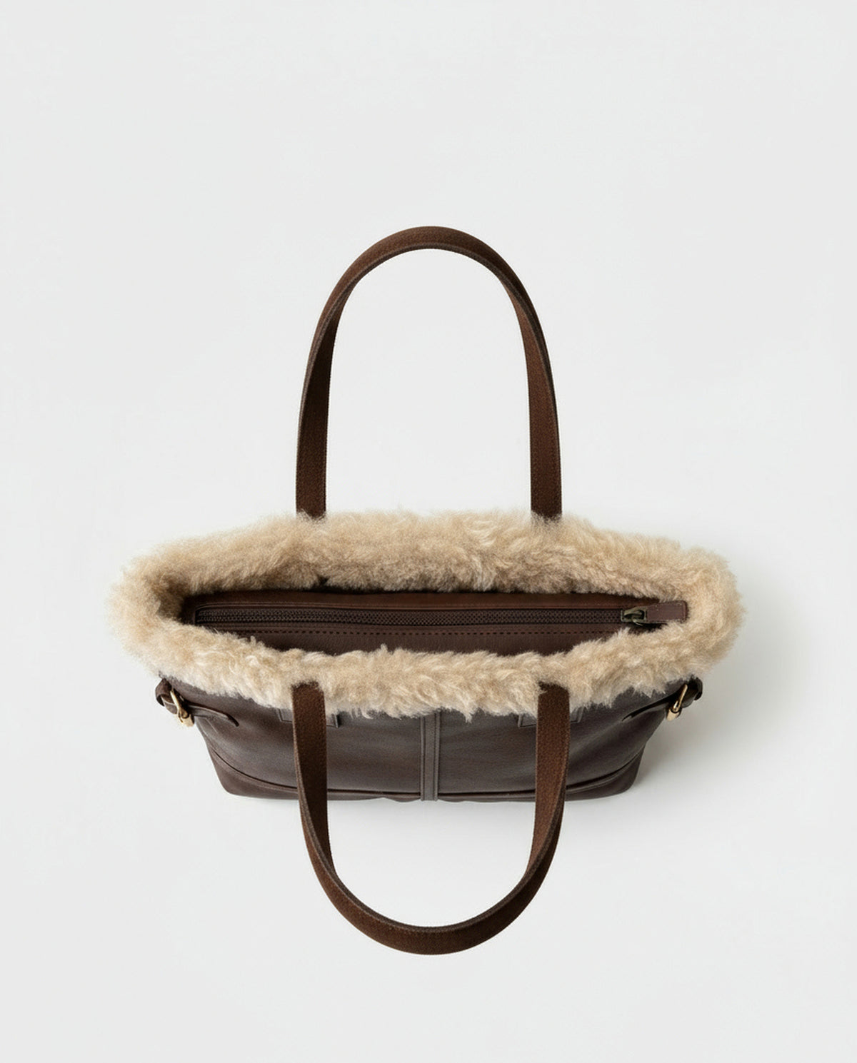 Woven shopper bag Brown