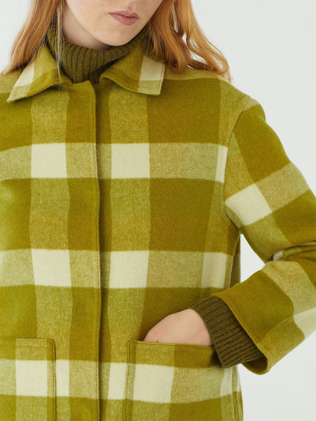 Wool check jacket