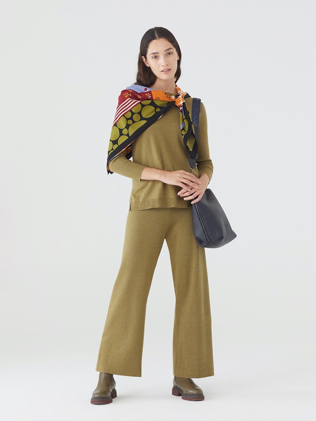 Boat neckline sweater