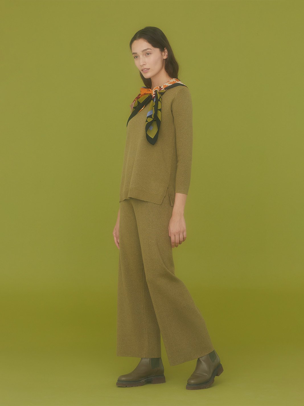 Boat neckline sweater