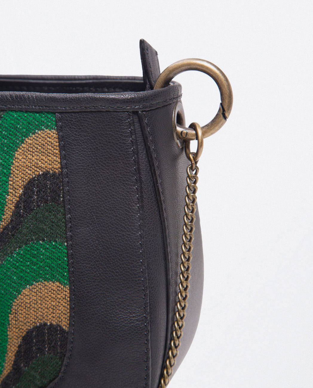 Jacquard shoulder bag