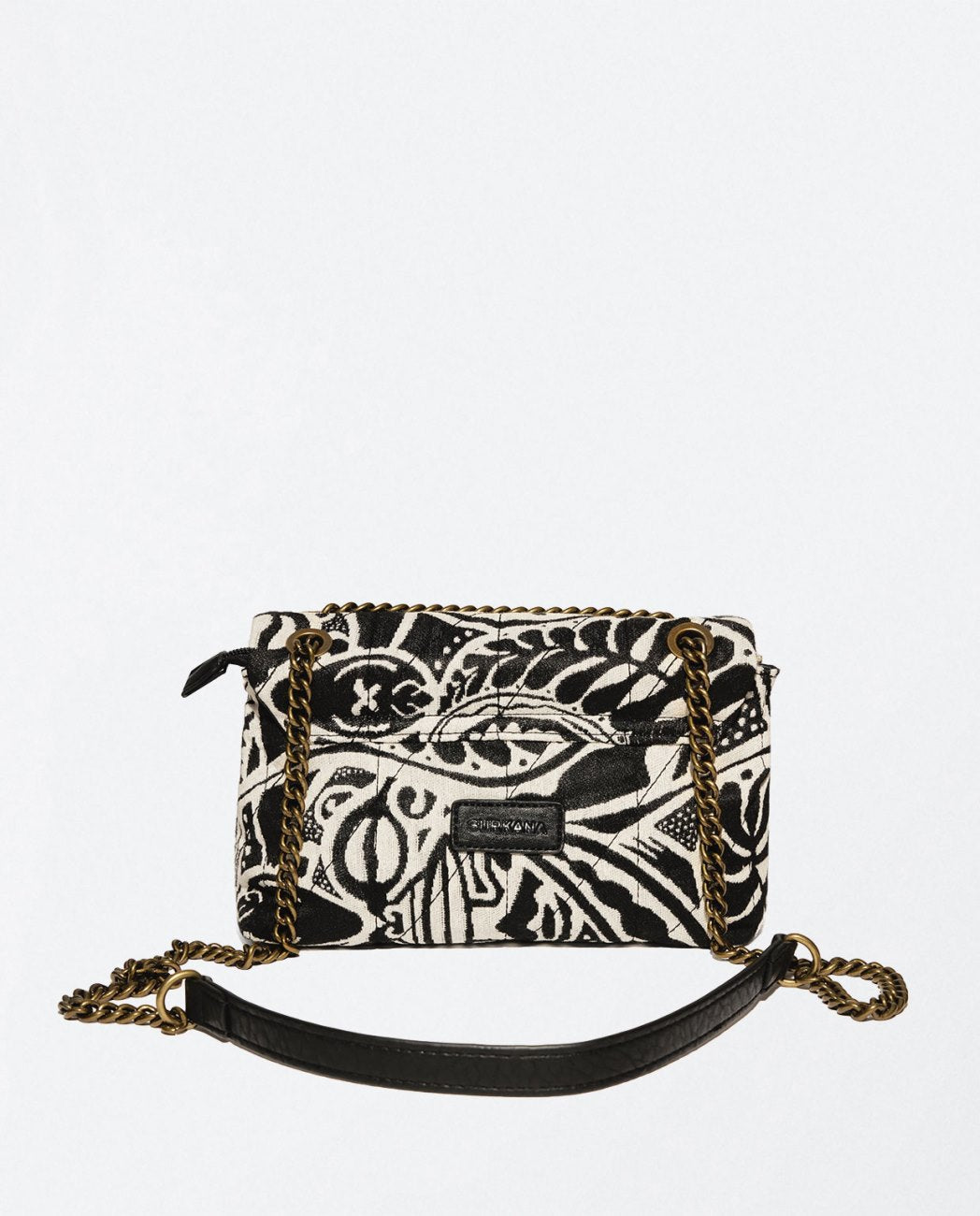 Quilted jacquard shoulder bag