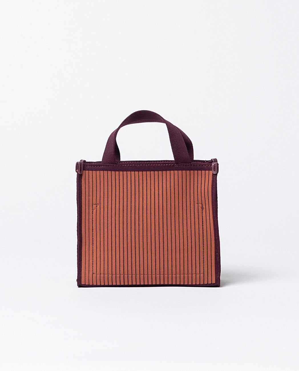 Knitted mini shopper bag Burgundy