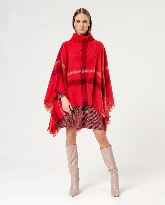 Poncho checkered