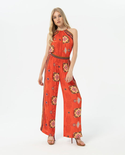 Printed bamboo wide pants