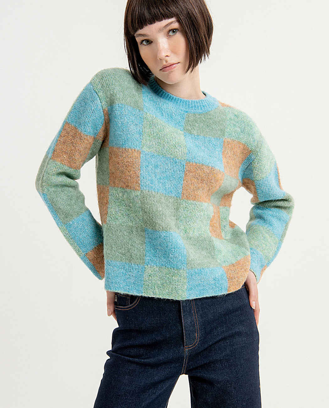 Jacquard oversize sweater