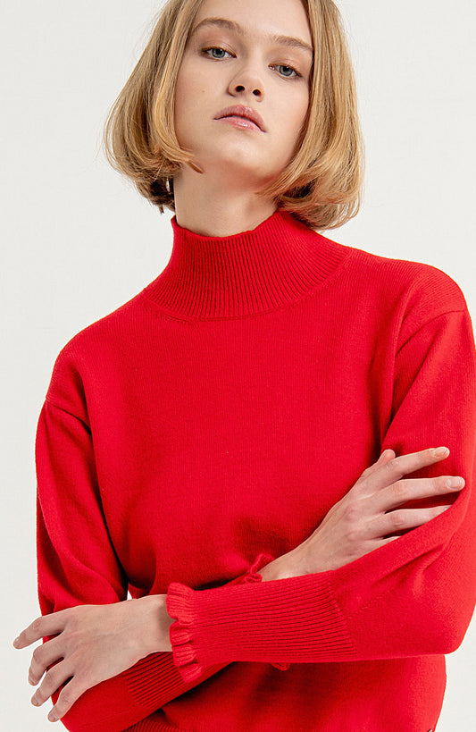 High neck sweater