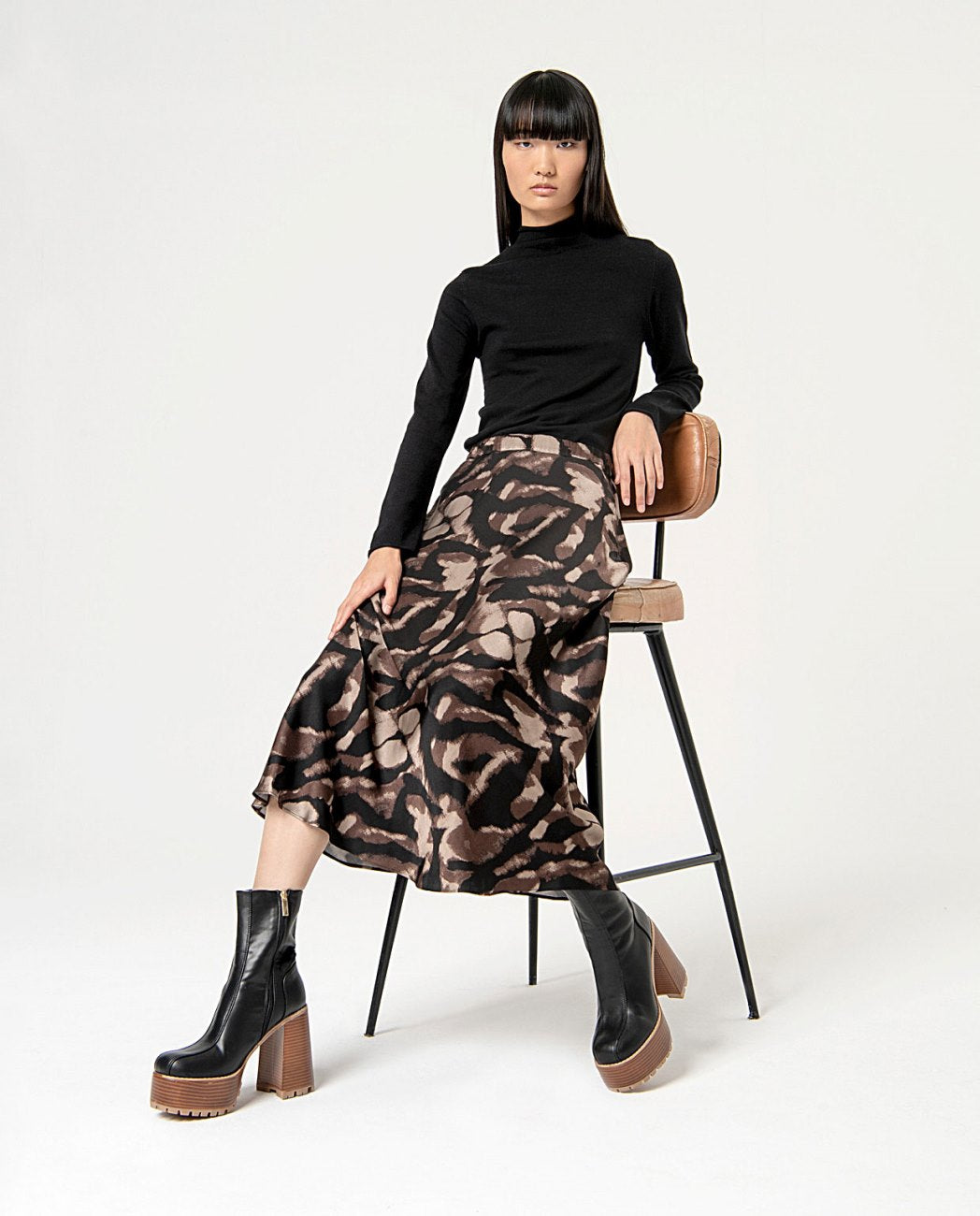 Skirt flared printed