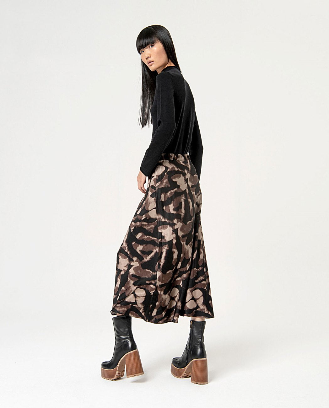 Skirt flared printed