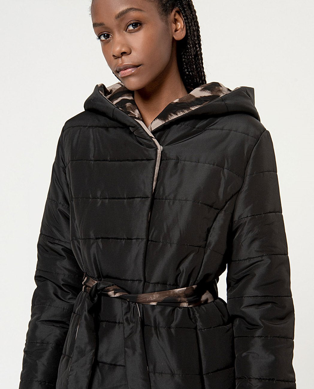 Reversible hood coat