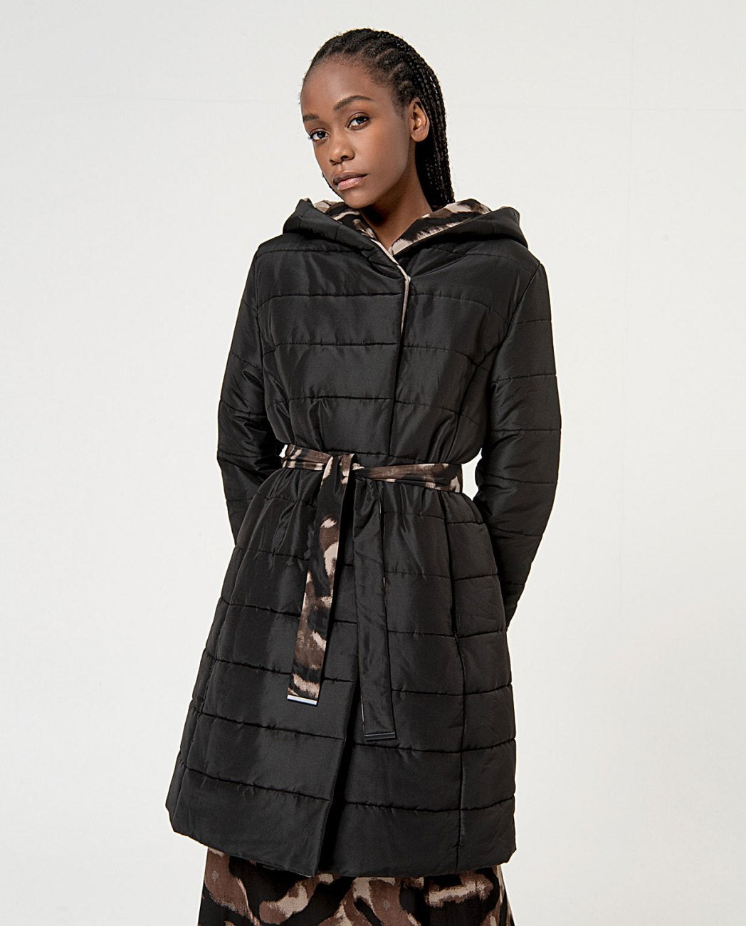 Reversible hood coat