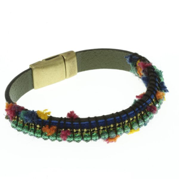 Bracelet leather blue