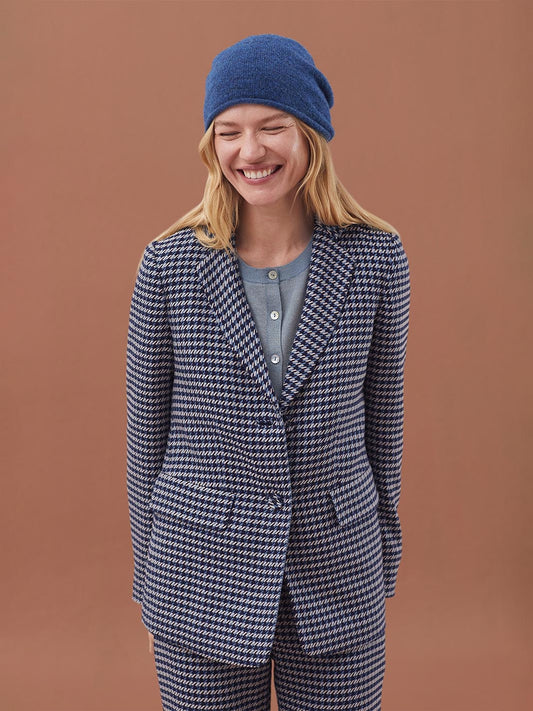 Folk houndstooth blazer