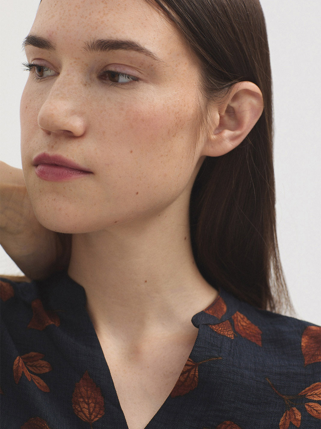 Blouse with forest print